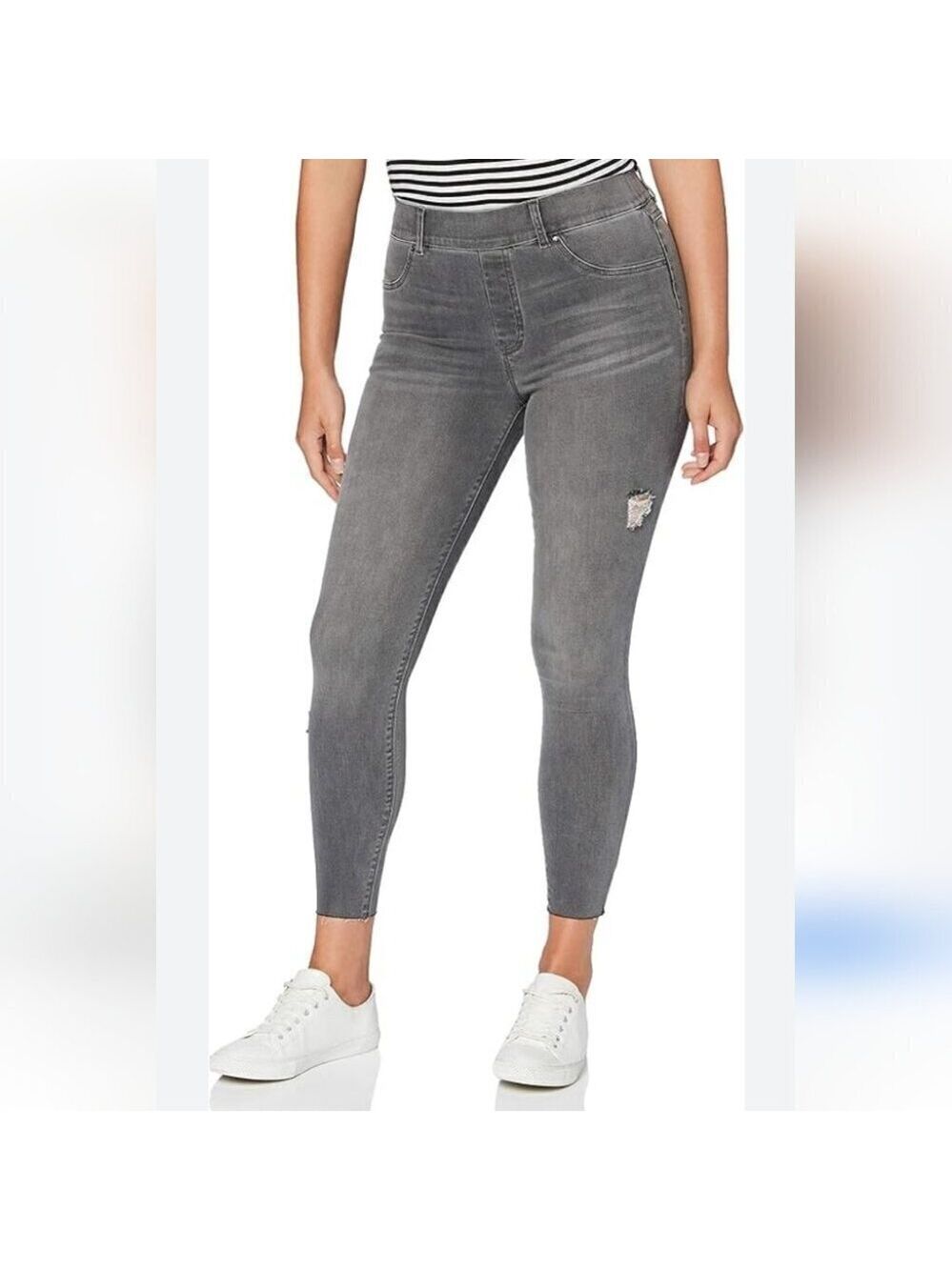 SPANX | Women's Distressed Denim Skinny Pants jeggings gray sz M